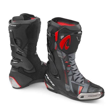 Forma Phantom TX Motorcycle Racing Boots - Black/Red CE Approved