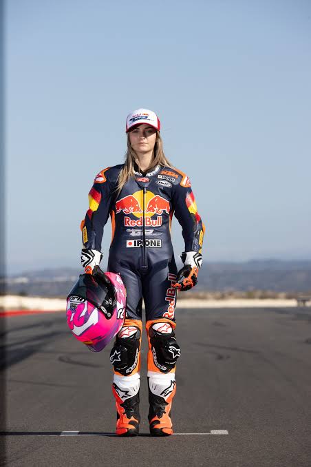Red Bull KTM Factory Racing Women's Leather Suit | Professional One-Piece CE Armor Motorcycle Racing Suit | Track & Street Riding Gear | Navy, Orange & White