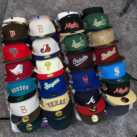 MLB 59FIFTY Fitted Baseball Caps - New Era Flat Brim Team