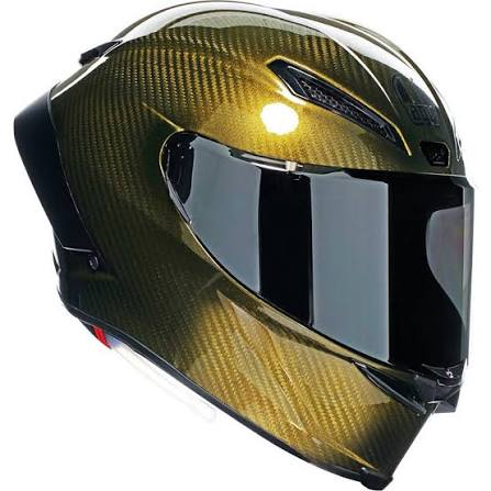 Premium Forged Gold Carbon Fiber Full Face Motorcycle Helmet with