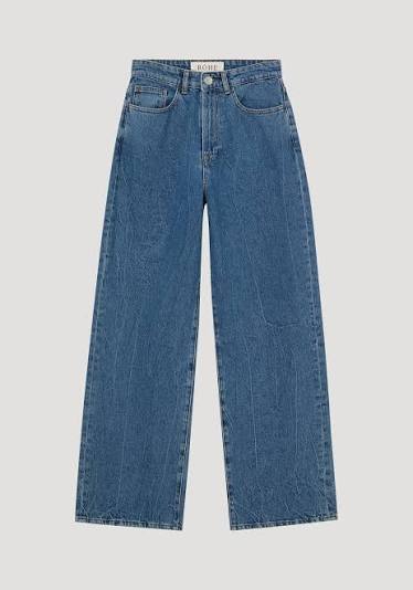 Bohr Women's High-Waisted Wide Leg Blue - Classic 5-Pocket Full