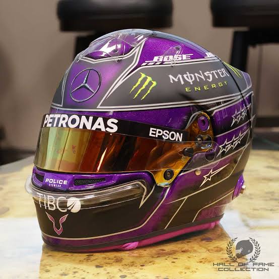 Lewis Hamilton Inspired Purple Full Face - Premium Racing Helmet