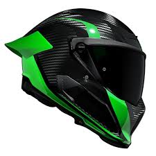 Carbon Fibre Style Full Face Motorcycle - ISI Certified Riding
