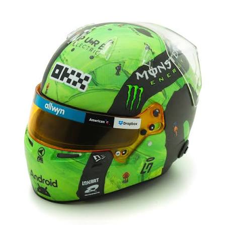 Monster Energy Green Racing Helmet - Gold Visor