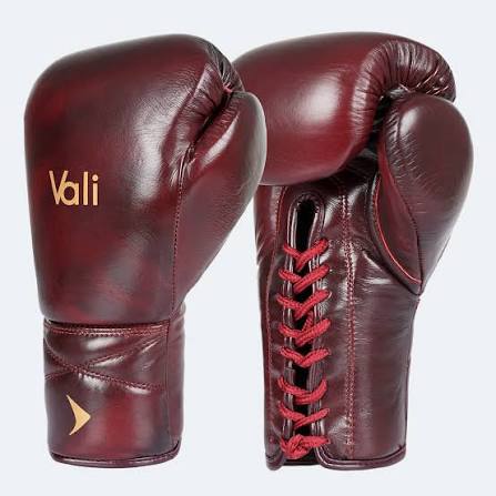 Vali Lace-Up Boxing Gloves | Premium Genuine Leather Training & Sparring Gloves | Professional Lace Closure Gloves for Boxing, Muay Thai & Kickboxing | Burgundy