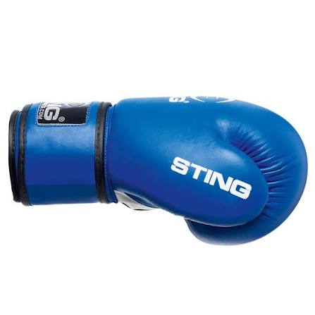 Sting Competition Approved Boxing Gloves | Premium Leather Professional Fight Gloves | Competition & Training Gloves for Boxing | Blue