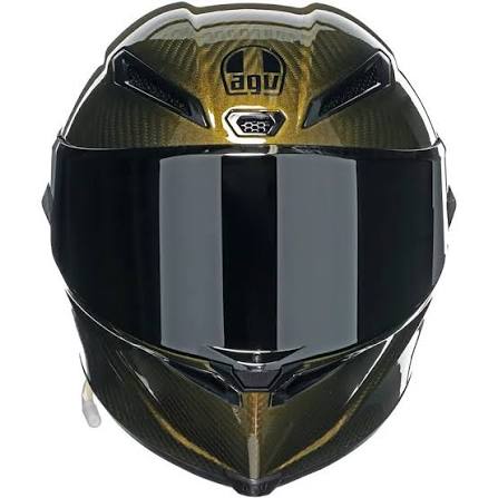 Premium Forged Gold Carbon Fiber Full Face Motorcycle Helmet with
