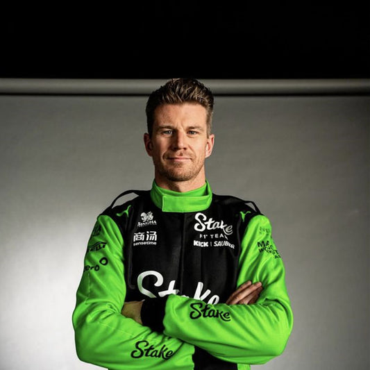 Stake F1 Team KICK Sauber Neon Green & Black Racing Suit – Premium FIA Style Motorsport Driver Overall