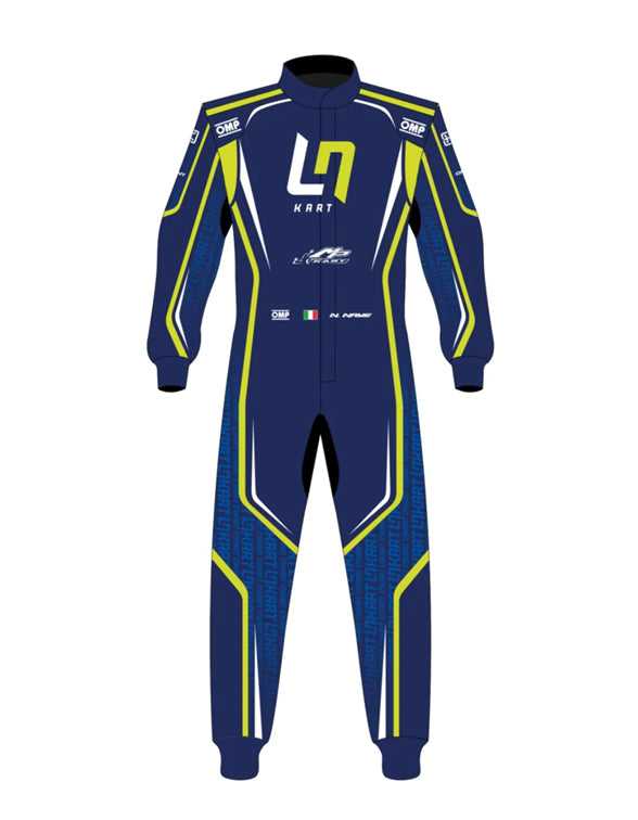 LN Kart Racing Suit 2022 - Navy Blue & Fluorescent