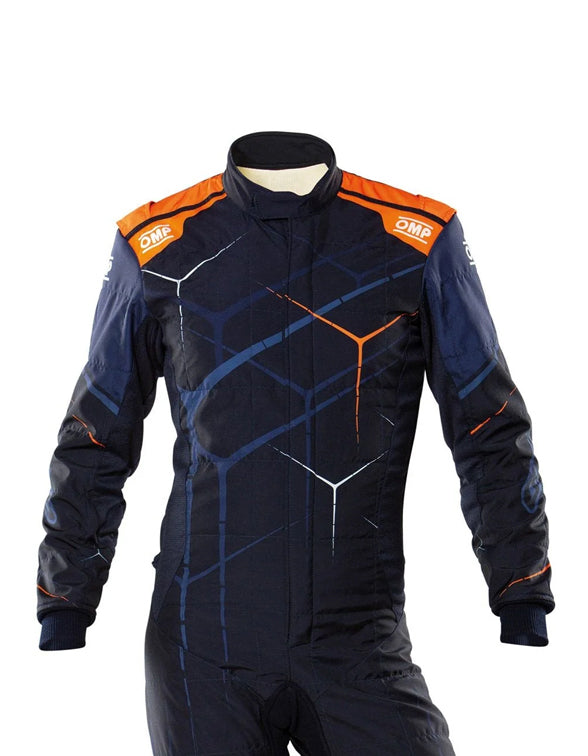 OMP ONE ART Racing Suit - Navy Blue & Orange