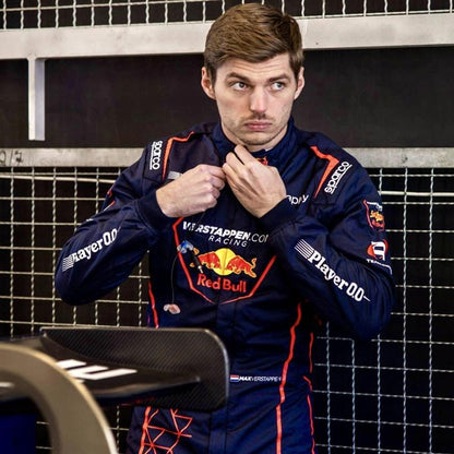Max Verstappen Red Bull Racing Sparco Race Suit – Navy Blue Motorsport Driving Overall