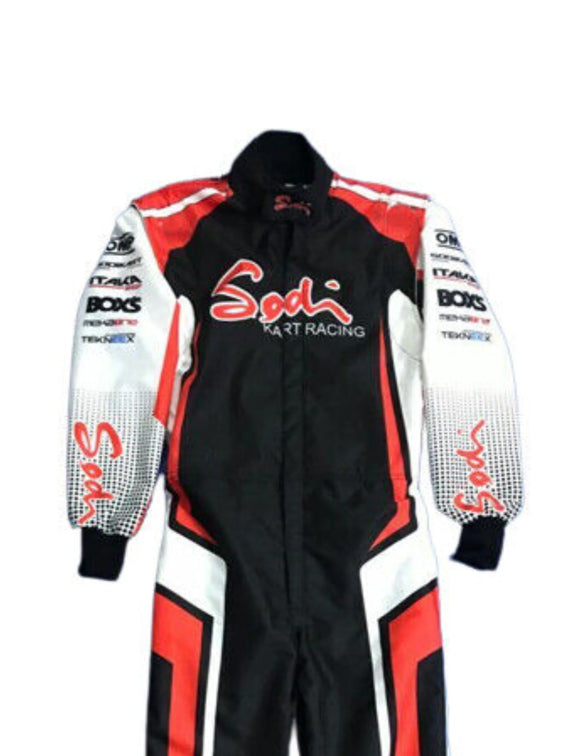 Sodi Kart Racing Suit 2022 - Black, White & Red