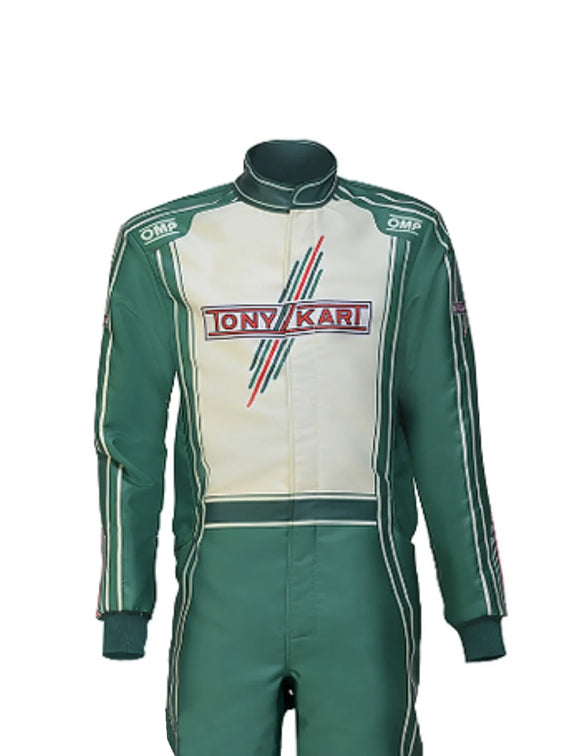 Tony Kart Racing Suit 2022 - Green & White Performanc