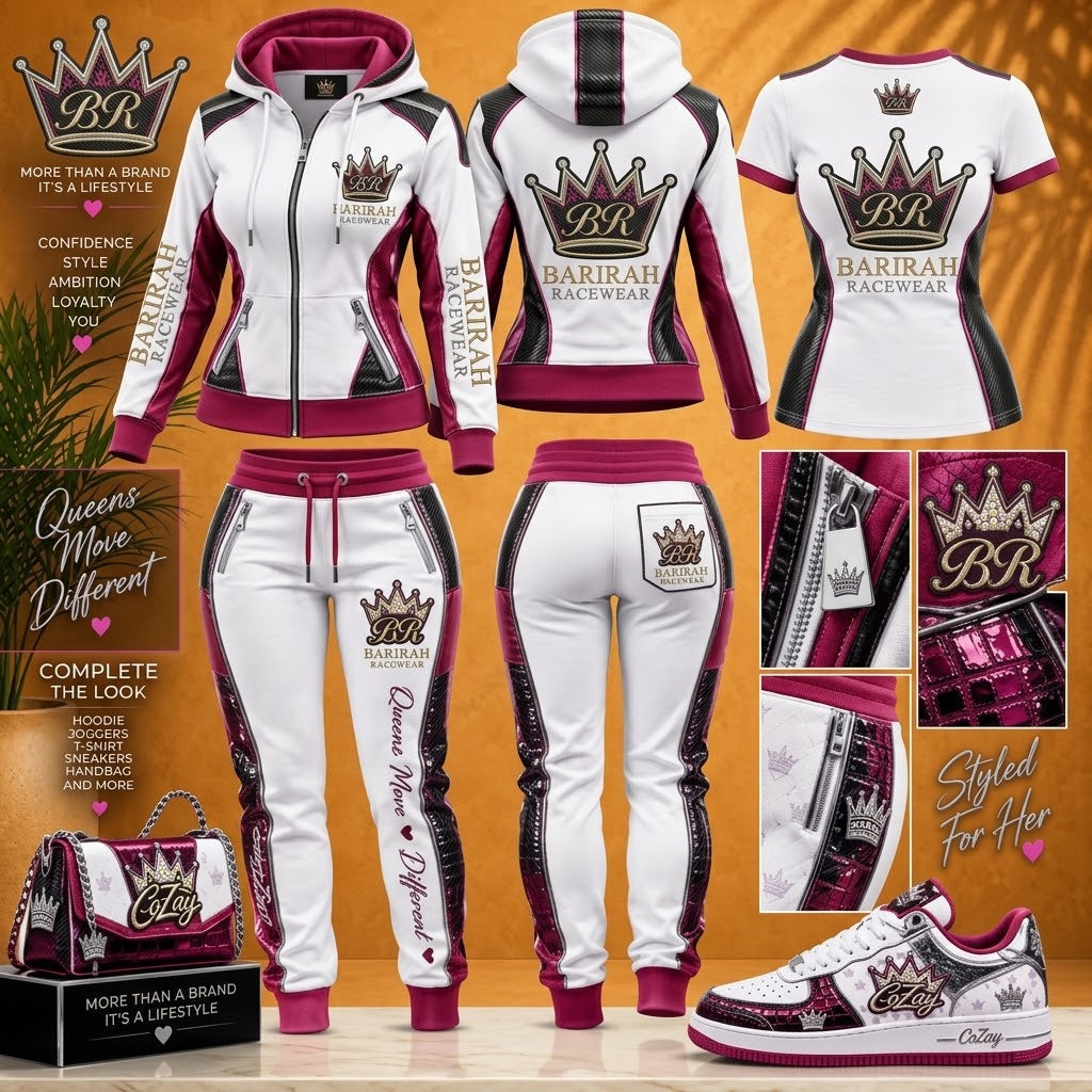 Women’s Fashion Hoodie, Trouser, Shoes Set