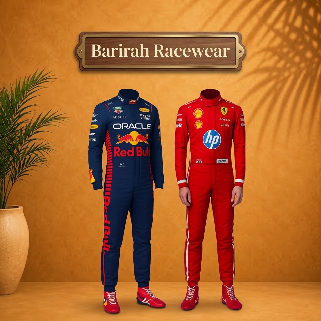 2026 Red Bull & Ferrari F1-Inspired Racing Suit & Shoes | Barirah Racewear