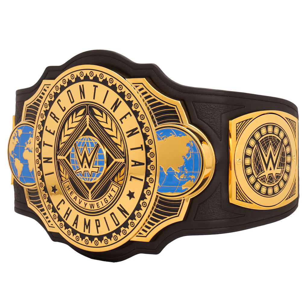 WWE Intercontinental Heavyweight - Gold Finish Black Strap