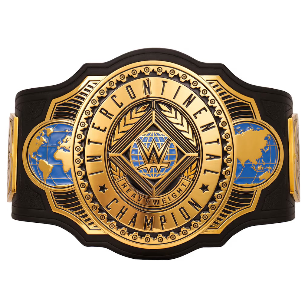 WWE Intercontinental Heavyweight - Gold Finish Black Strap