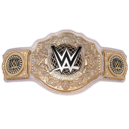 WWE Women's World Championship Replica Title Belt – White Strap Gold Finish Adult Wrestling Collectible